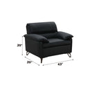 Eilene Chair, Black Top Grain Leather Acme