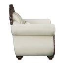 Pierce Chair w/Pillow, Beige Fabric & Cherry Finish Acme