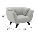 Nayeli Chair, Light Gray Boucle Acme