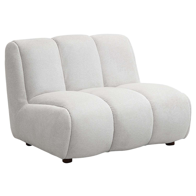 Manilla Armless Chair, Ivory White Linen Acme