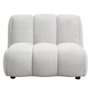 Manilla Armless Chair, Ivory White Linen Acme