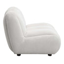Manilla Armless Chair, Ivory White Linen Acme