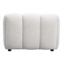 Manilla Armless Chair, Ivory White Linen Acme