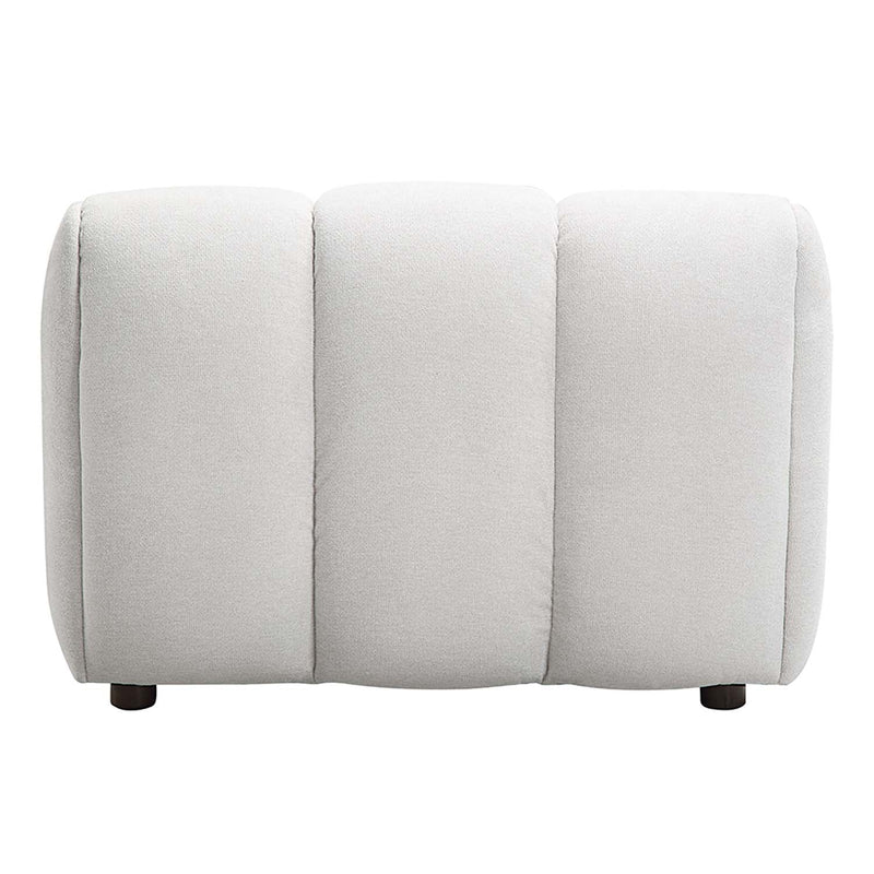 Manilla Armless Chair, Ivory White Linen Acme