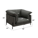 Tadi Chair, Black Top Grain Leather Acme