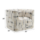 Darya Chair w/Swivel, Beige Pattern Fabric Acme