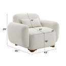 Darius Chair w/Pillow, Beige Boucle Acme