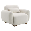 Darius Chair w/Pillow, Beige Boucle Acme