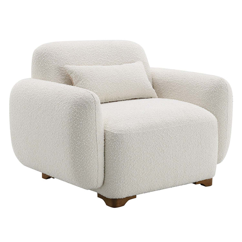 Darius Chair w/Pillow, Beige Boucle Acme