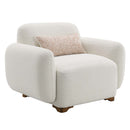 Darius Chair w/Pillow, Beige Boucle Acme