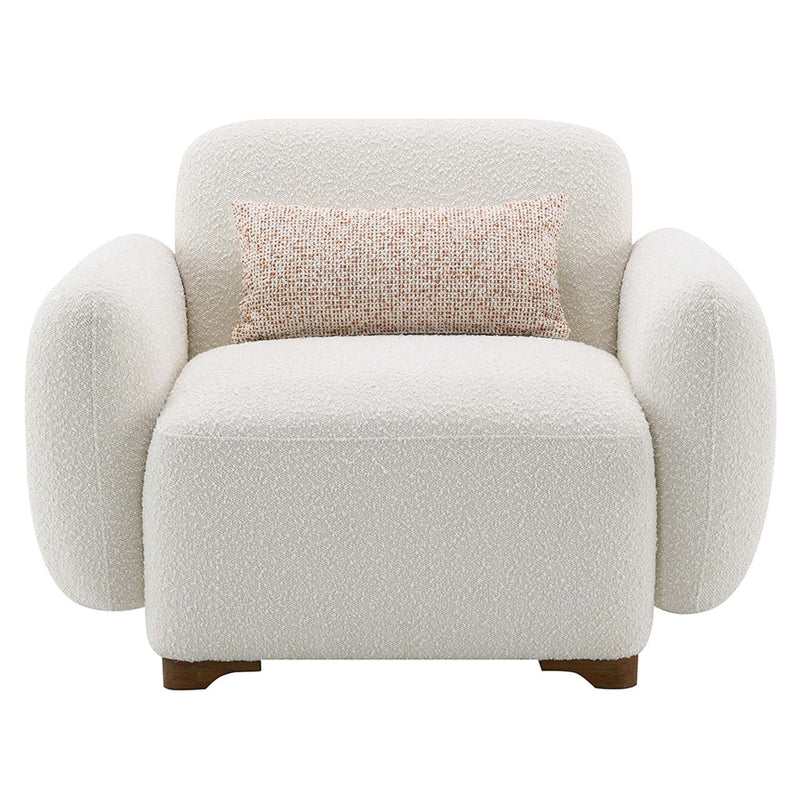 Darius Chair w/Pillow, Beige Boucle Acme