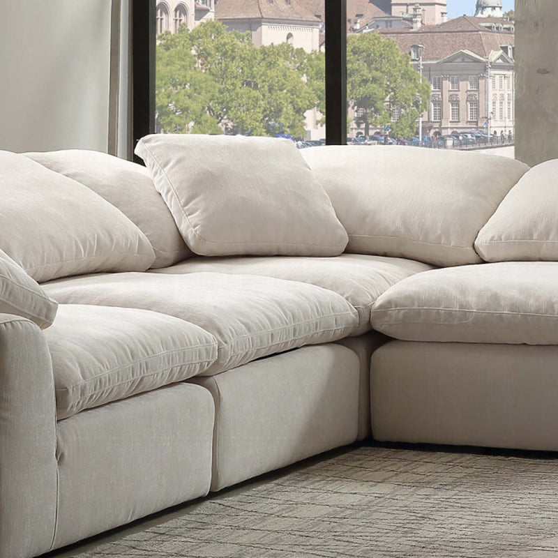 Naveen Modular - Wedge w/Pillow, Ivory Linen Acme