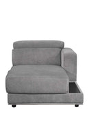 Alwin Modular - Rf Chaise, Dark Gray Fabric Acme