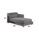 Alwin Modular - Rf Chaise, Dark Gray Fabric Acme