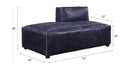 Birdie Modular - Chaise, Vintage Blue Top Grain Leather Acme