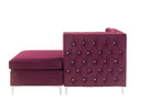 Jaszira Modular - Chaise, Burgundy Velvet Acme