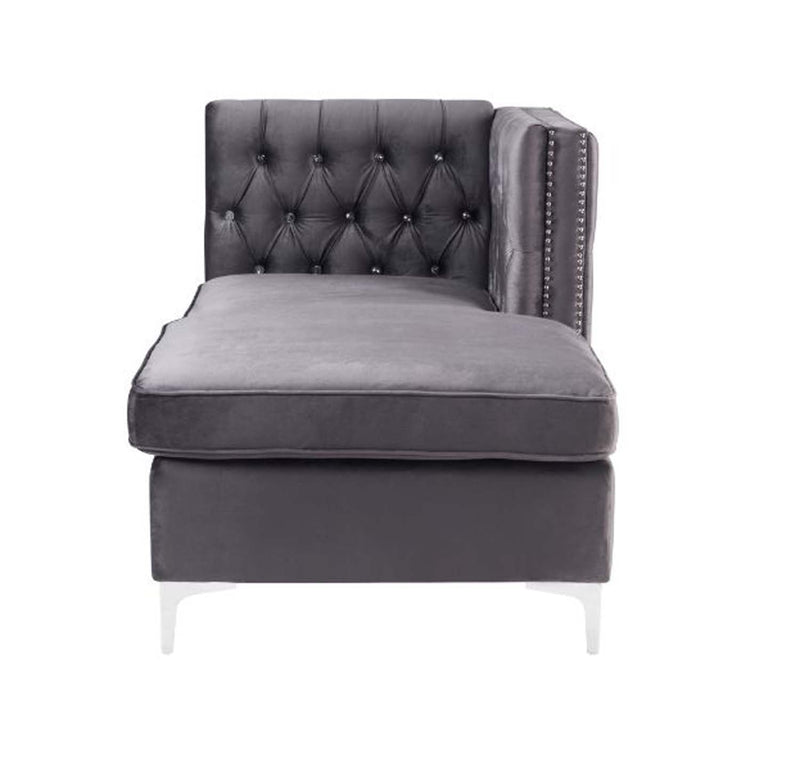 Jaszira Modular - Chaise, Gray Velvet Acme