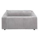 Hilde Chaise w/2 Pillows, Light Gray Corduroy Acme