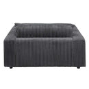 Hilde Chaise w/2 Pillows, Dark Gray Corduroy Acme