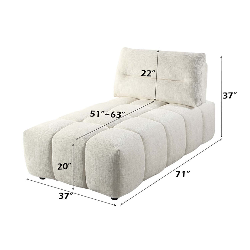 Loanna Modular - Chaise, Beige Linen Acme