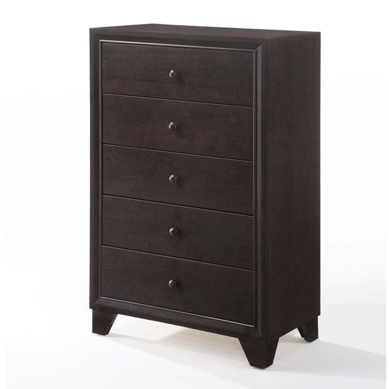 Madison 5 Storage Drawers Chest, Espresso Finish Acme