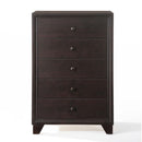 Madison 5 Storage Drawers Chest, Espresso Finish Acme