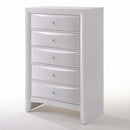 Ireland 5 Storage Drawers Chest, White Finish Acme