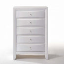 Ireland 5 Storage Drawers Chest, White Finish Acme