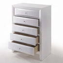Ireland 5 Storage Drawers Chest, White Finish Acme