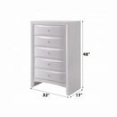 Ireland 5 Storage Drawers Chest, White Finish Acme