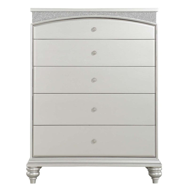 Maverick 5 Storage Drawers Chest, Platinum Finish Acme