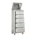Maverick Lingerie 5 Storage Drawers Chest, Platinum Finish Acme