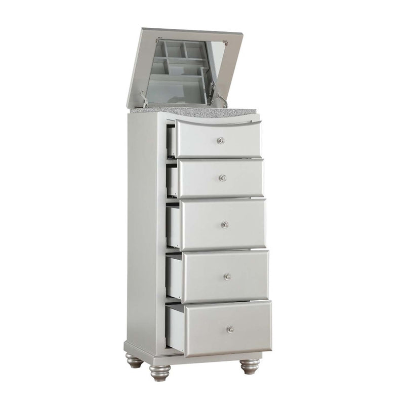 Maverick Lingerie 5 Storage Drawers Chest, Platinum Finish Acme