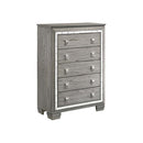 Antares 5 Storage Drawers Chest, Light Gray Oak Finish Acme