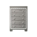 Antares 5 Storage Drawers Chest, Light Gray Oak Finish Acme
