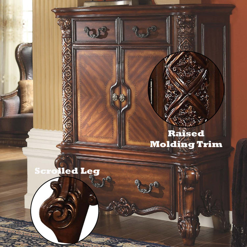 Vendome 3 Drawer & 2 Doors Chest, Cherry Finish Acme