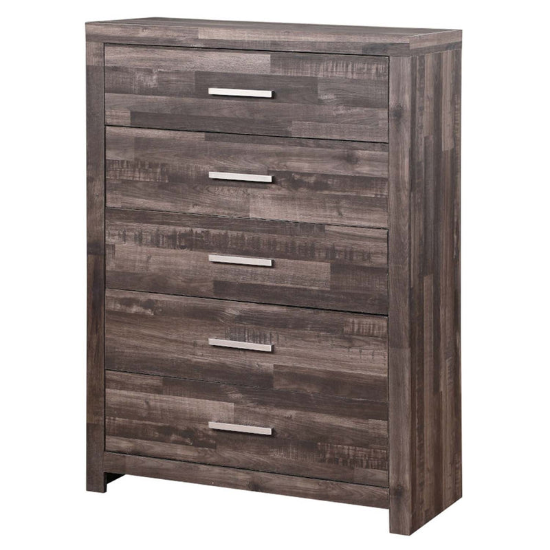 Juniper 5 Storage Drawers Chest, Dark Oak Finish Acme