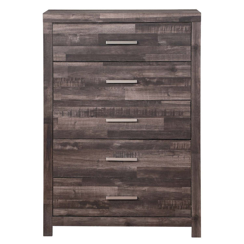 Juniper 5 Storage Drawers Chest, Dark Oak Finish Acme