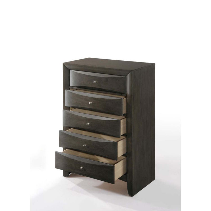 Ireland 5 Storage Drawers Chest, Gray Oak Finish Acme