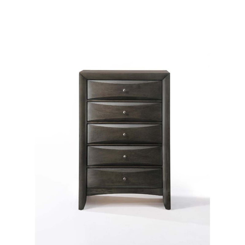 Ireland 5 Storage Drawers Chest, Gray Oak Finish Acme
