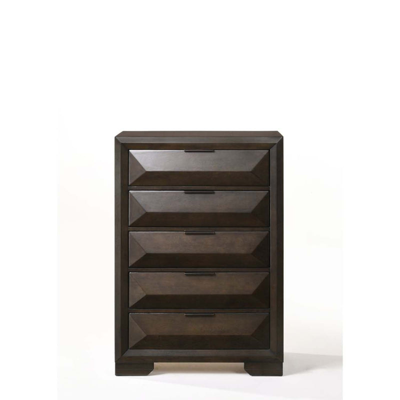 Merveille 5 Storage Drawers Chest, Espresso Finish Acme