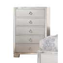 Voeville II 5 Storage Drawers Chest, Platinum Finish Acme