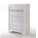 Naima 5 Storage Drawers Chest, White Finish Acme
