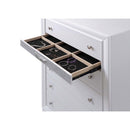 Naima 5 Storage Drawers Chest, White Finish Acme