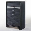 Naima 5 Storage Drawers Chest, Black Finish Acme