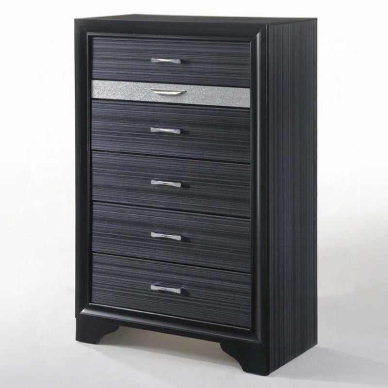Naima 5 Storage Drawers Chest, Black Finish Acme
