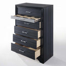 Naima 5 Storage Drawers Chest, Black Finish Acme