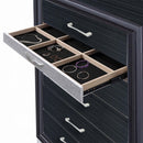 Naima 5 Storage Drawers Chest, Black Finish Acme