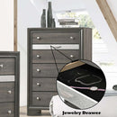 Naima 5 Storage Drawers Chest, Gray Finish Acme