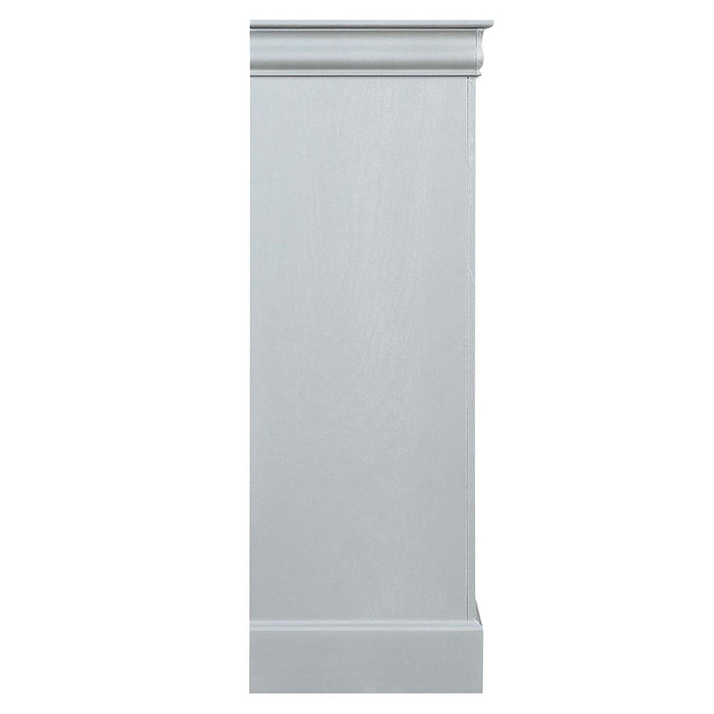 Louis Philippe 5 Storage Drawers Chest, Platinum Finish Acme